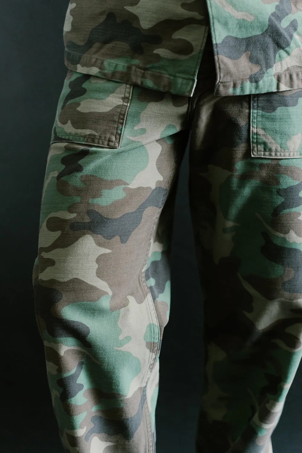 01-5002-WLC - Fatigue Pants Reverse Sateen - Standard Fit - Woodland Camo