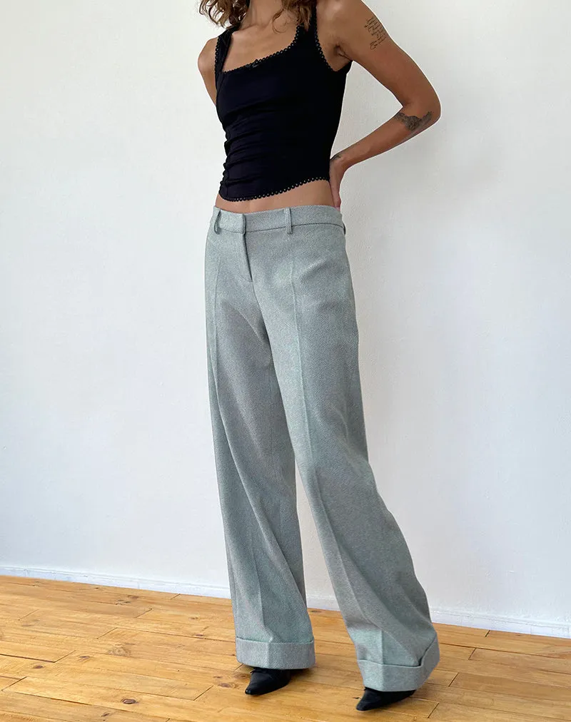 Abdel Faux Wool Tailored Trouser in Grey