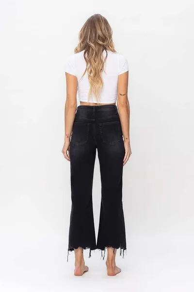 Alayna Vintage Distressed Crop Flare Jeans