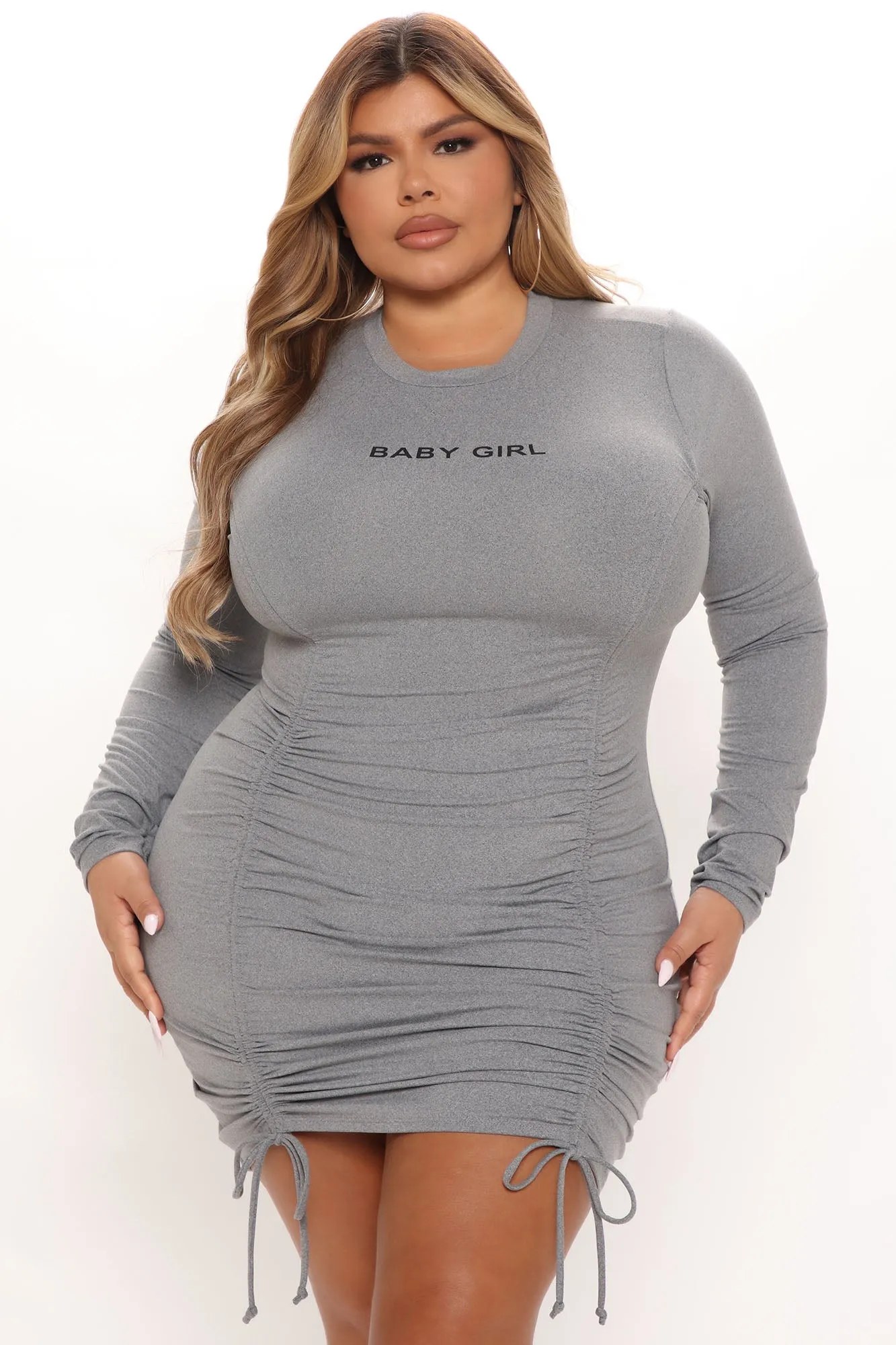 Always Yours Mini Dress - Heather Grey