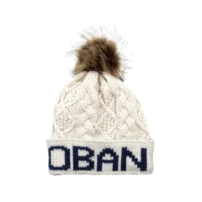 Aran Diamond Cable Oban Pom Pom Hat