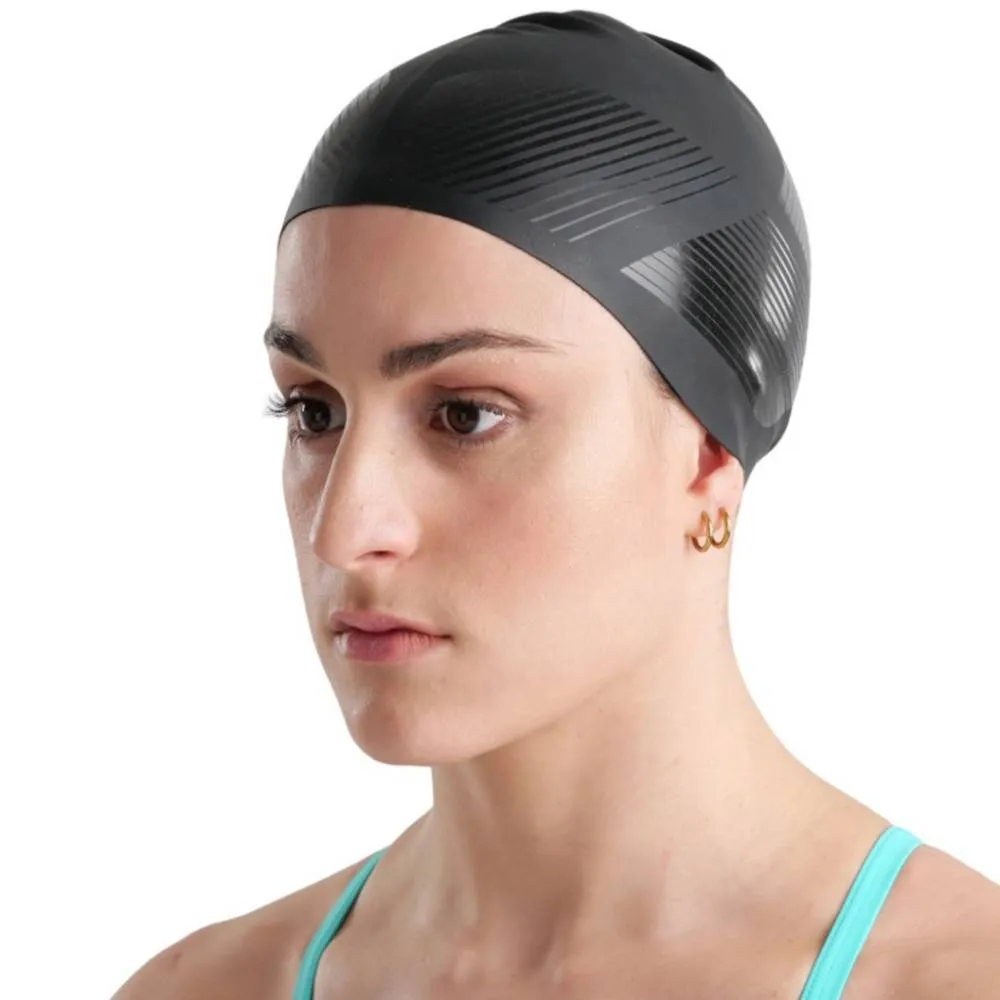 ARENA Adult Diamonds Silicone  Swimming Cap (Black)