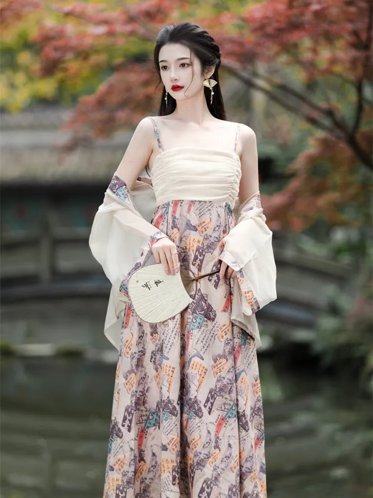 Artsy Modern Tang Style Hanfu Dress