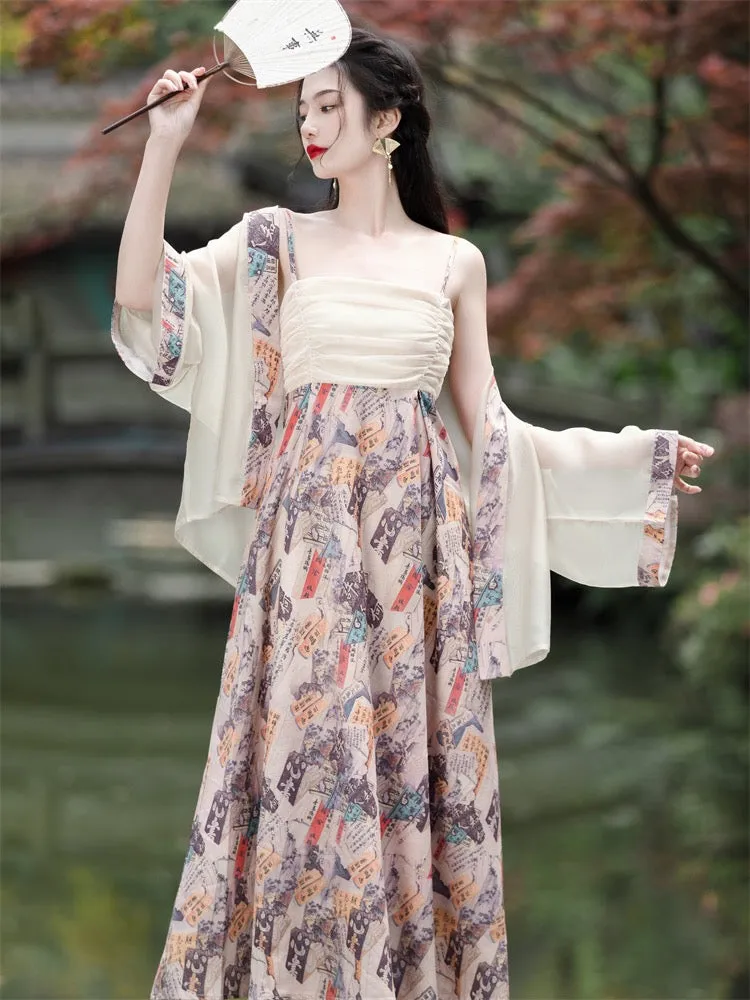 Artsy Modern Tang Style Hanfu Dress