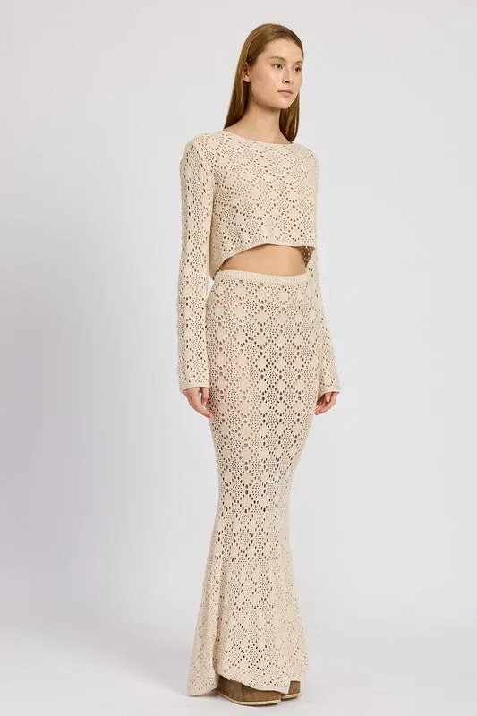 Aurora Crochet Maxi Skirt