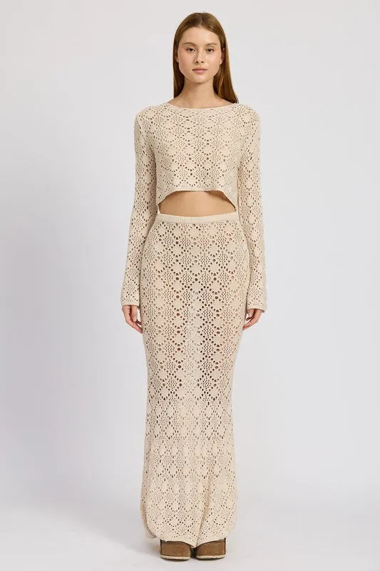 Aurora Crochet Maxi Skirt