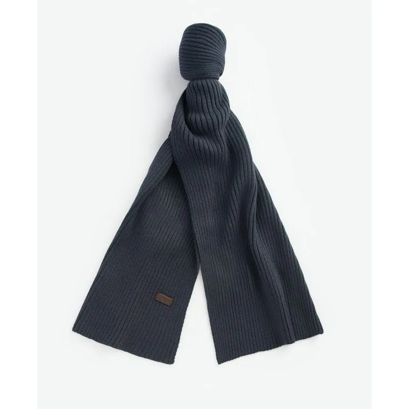 Barbour Crimdon Mens Beanie & Scarf Gift Set - Navy