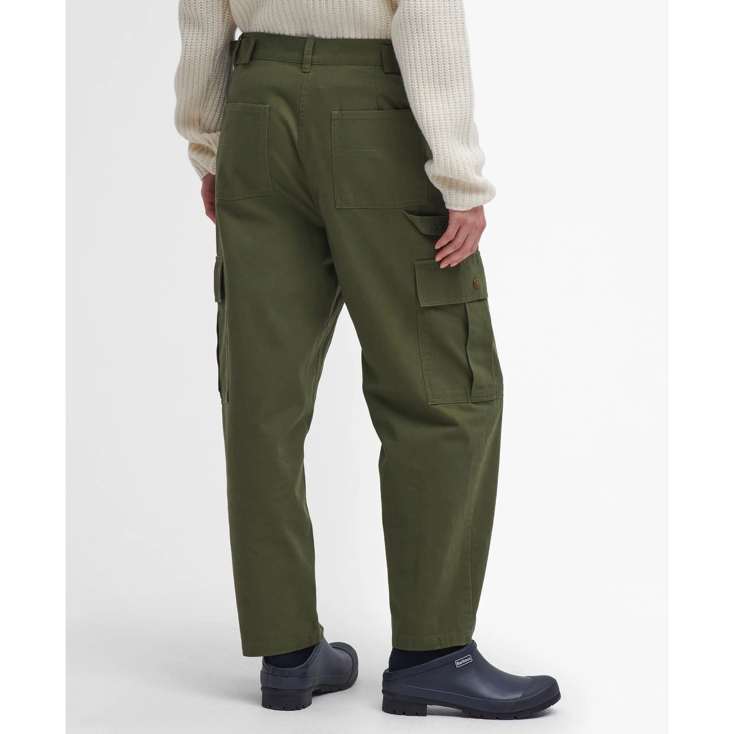 Barbour Elisha Cargo Trousers Dark Moss LTR0372GN72