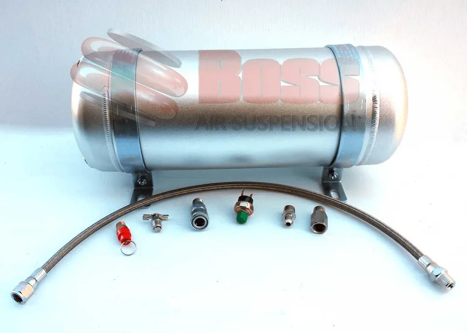 Boss Air Alloy 9 Litre Air Tank with 5 Ports Package