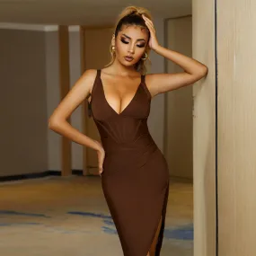 Brown Bandage Dress