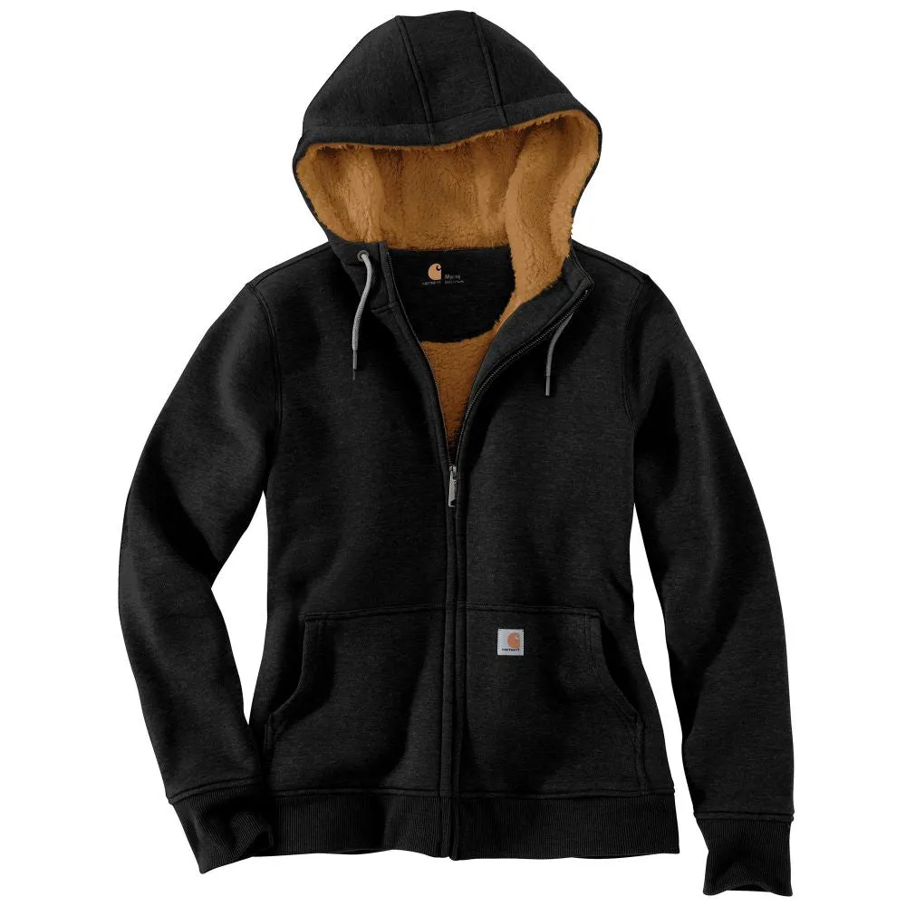 'Carhartt' Women's Clarksburg Sherpa-lined Full Zip Hoodie - Black