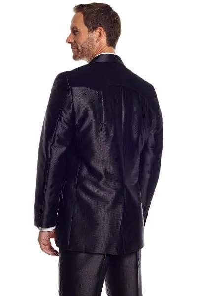 Circle S Mens Black Polyester Swedish Knit Boise Sportcoat Jacket Blazer 40 S