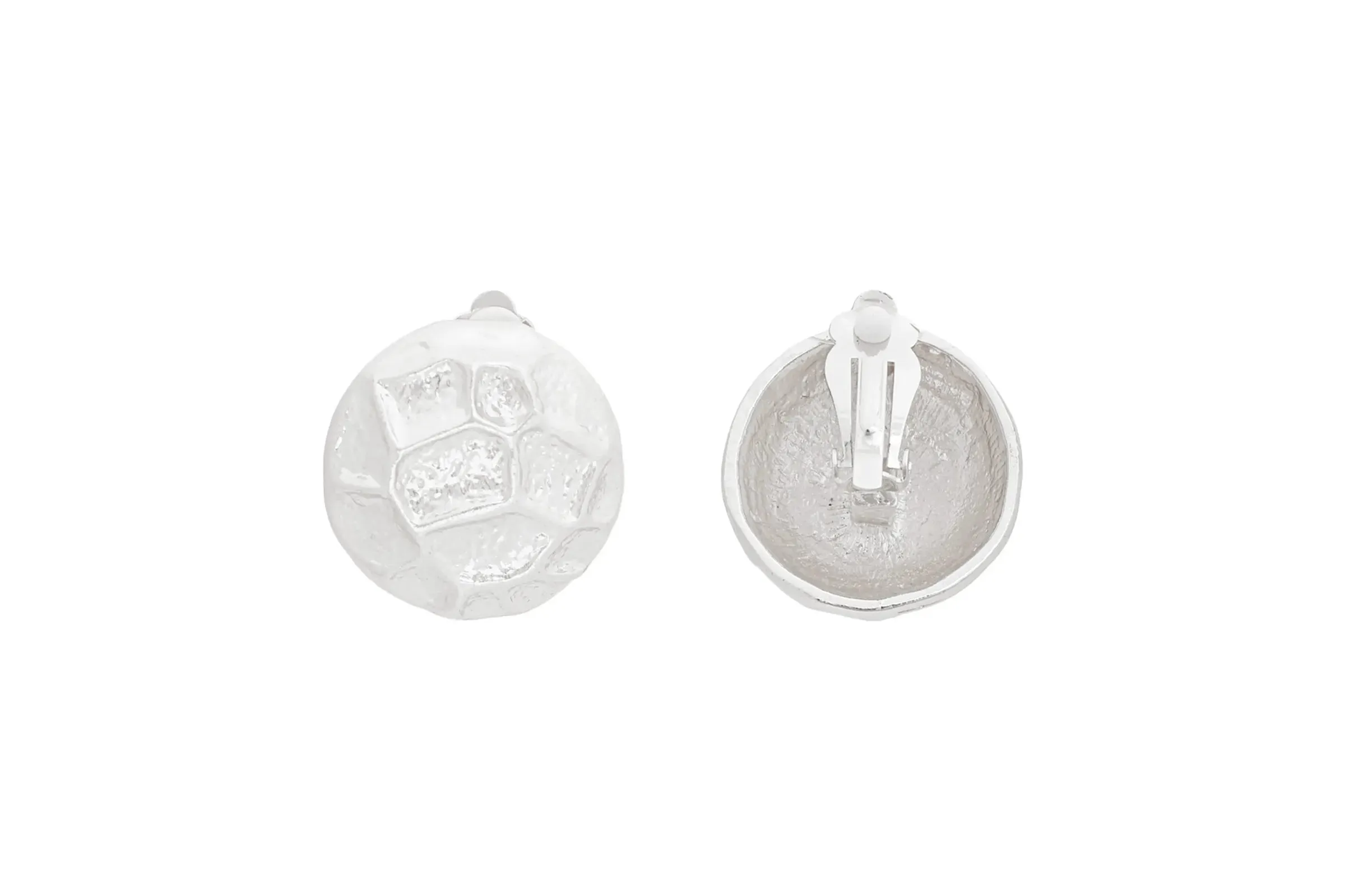 Clip Ons Organic Geo Domed Earrings for Women