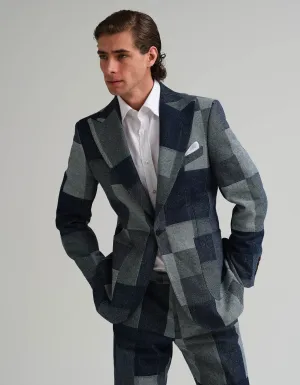 Denim Check 2 Piece Suit