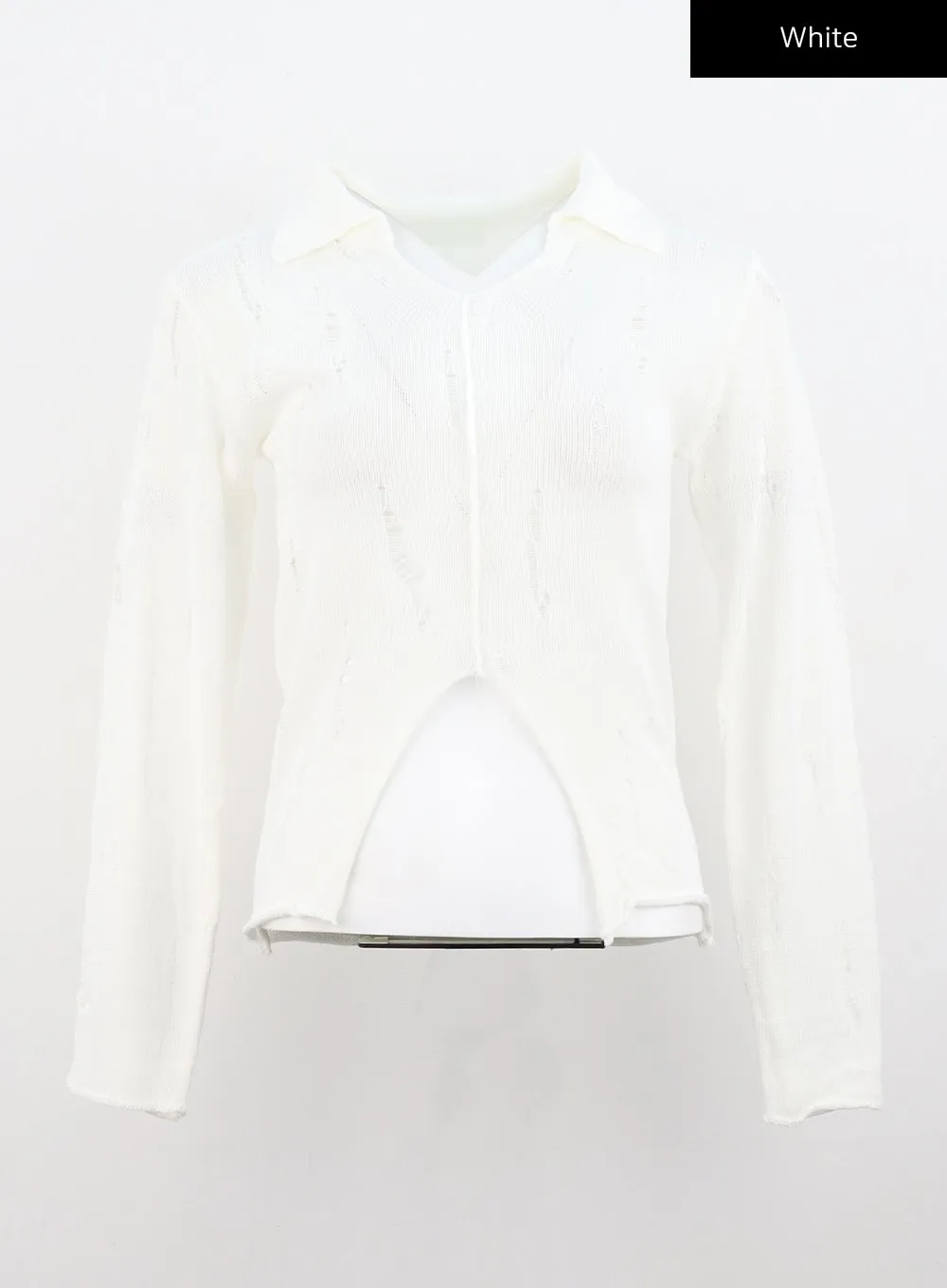 Destroyed Acrylic Collar Top CG331