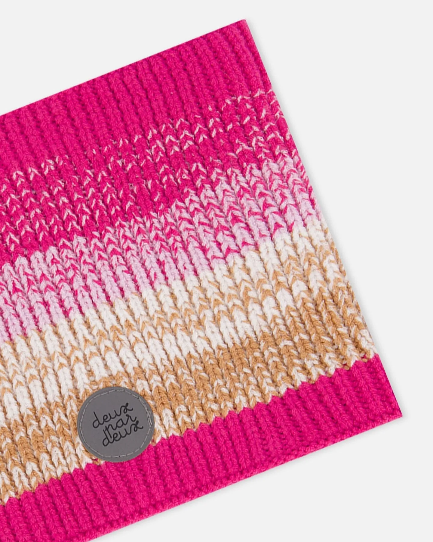 Deux par Deux Girl's Knit Neckwarmer Fuchsia Gradient