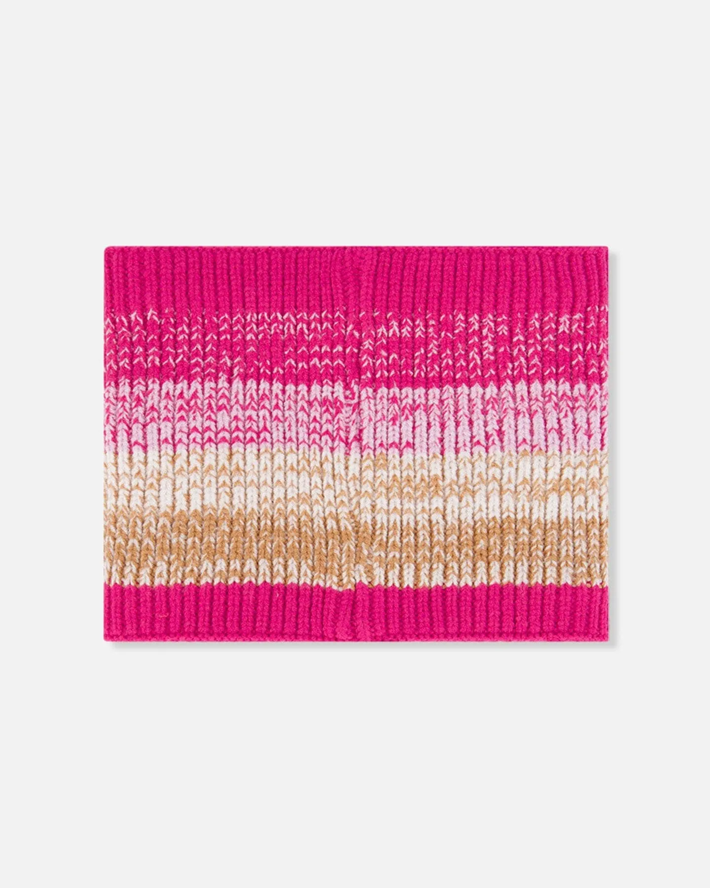 Deux par Deux Girl's Knit Neckwarmer Fuchsia Gradient