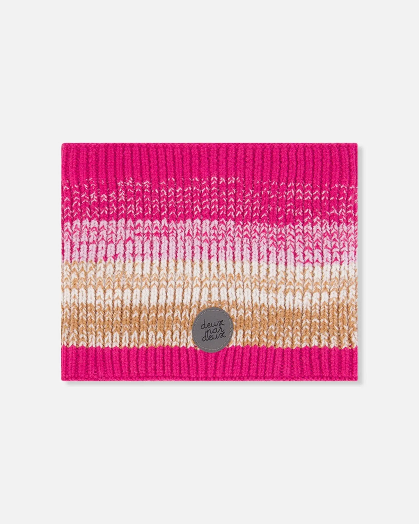 Deux par Deux Girl's Knit Neckwarmer Fuchsia Gradient