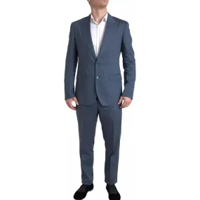 Dolce & Gabbana Blue 2 Piece Single Breasted NAPOLI Suit