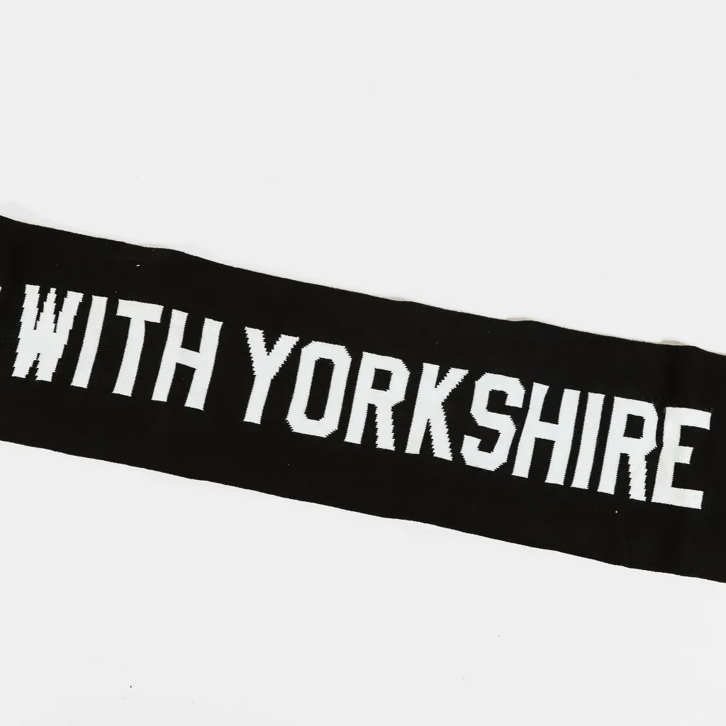 Don’t Mess With Yorkshire - Rose Scarf - Black / White