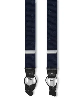 Dual Navy Fleur de Lys Braces