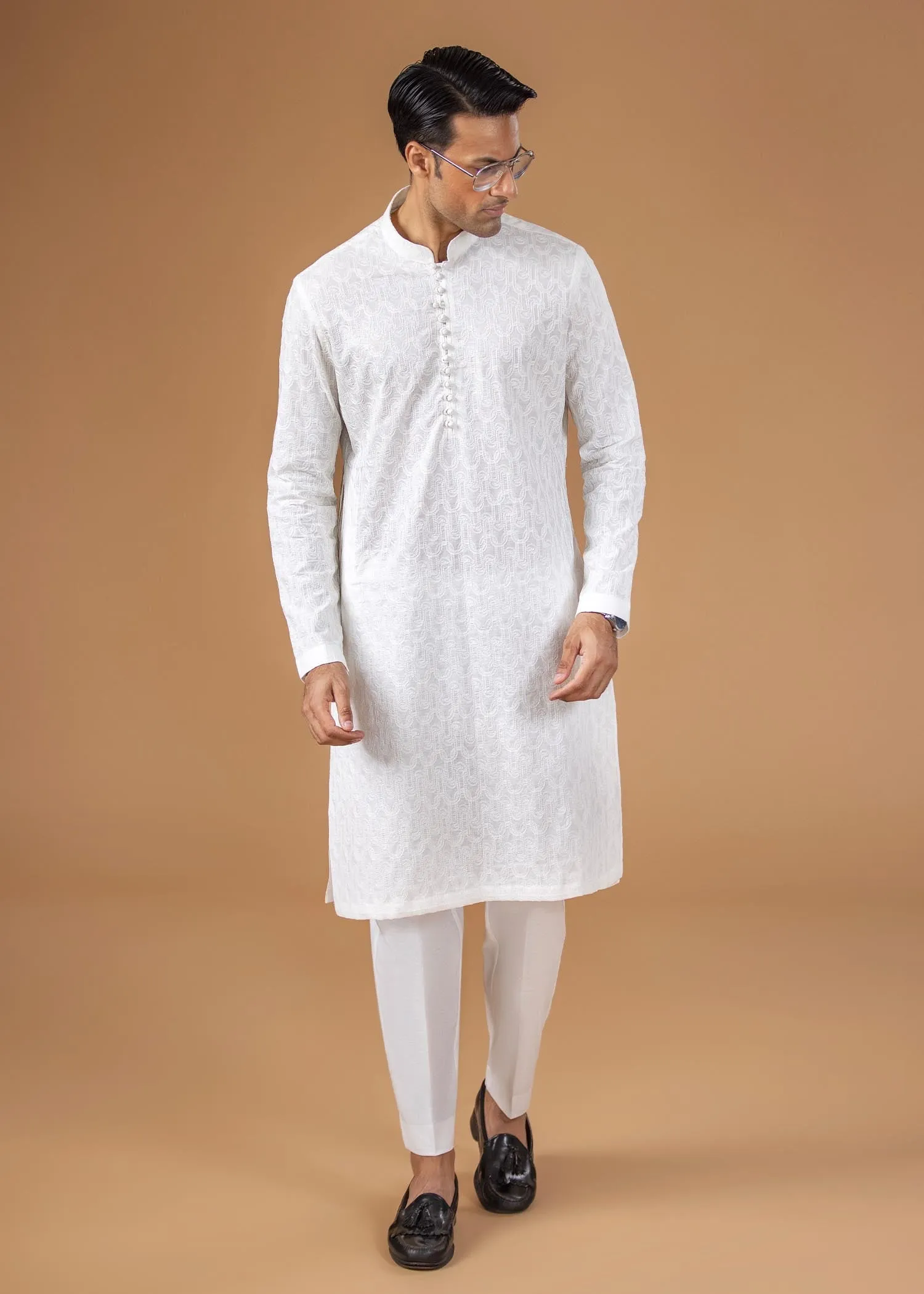 Embroidered Kurta -M22-KUR-07-XS