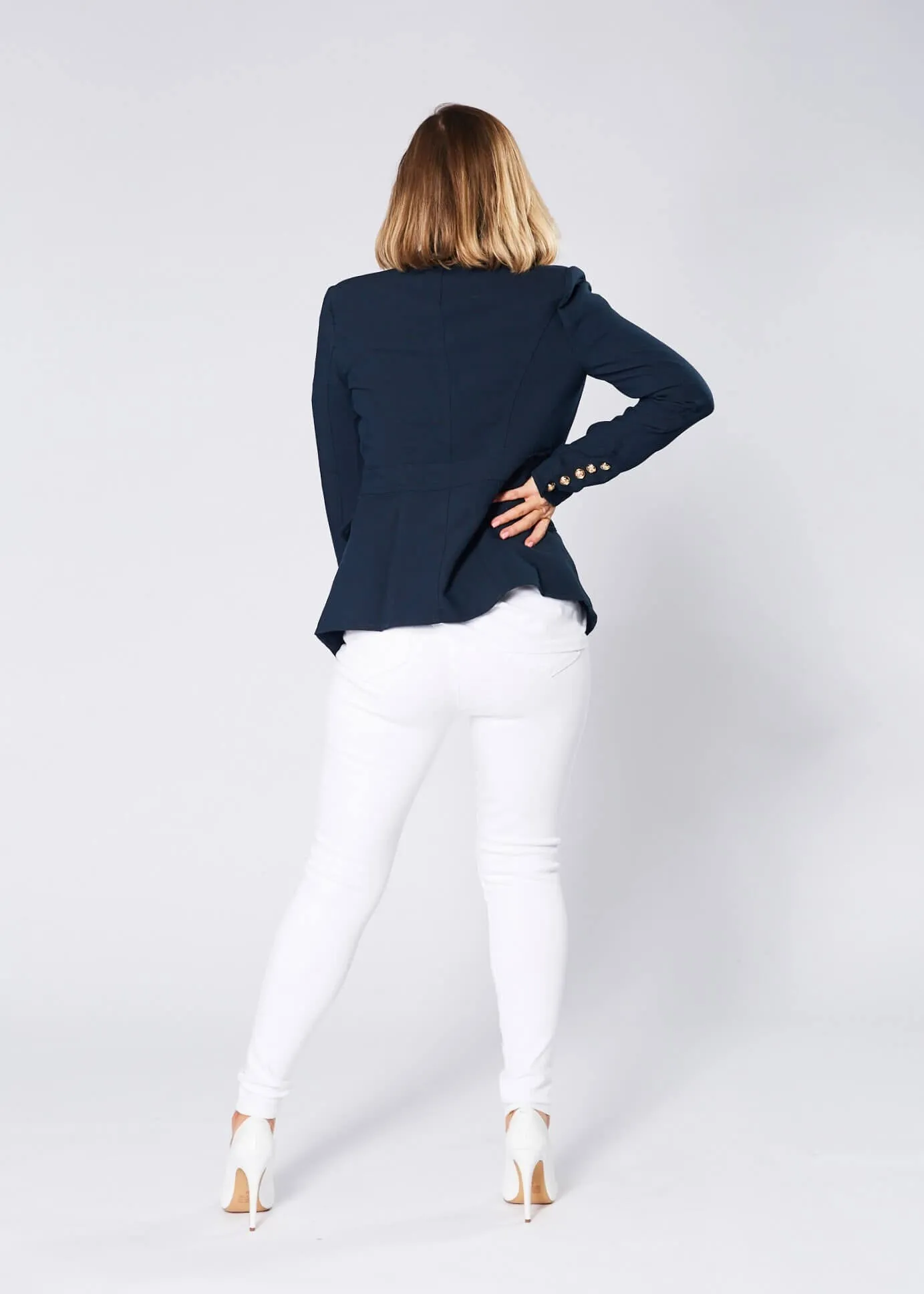 Fitted Blazer - Navy