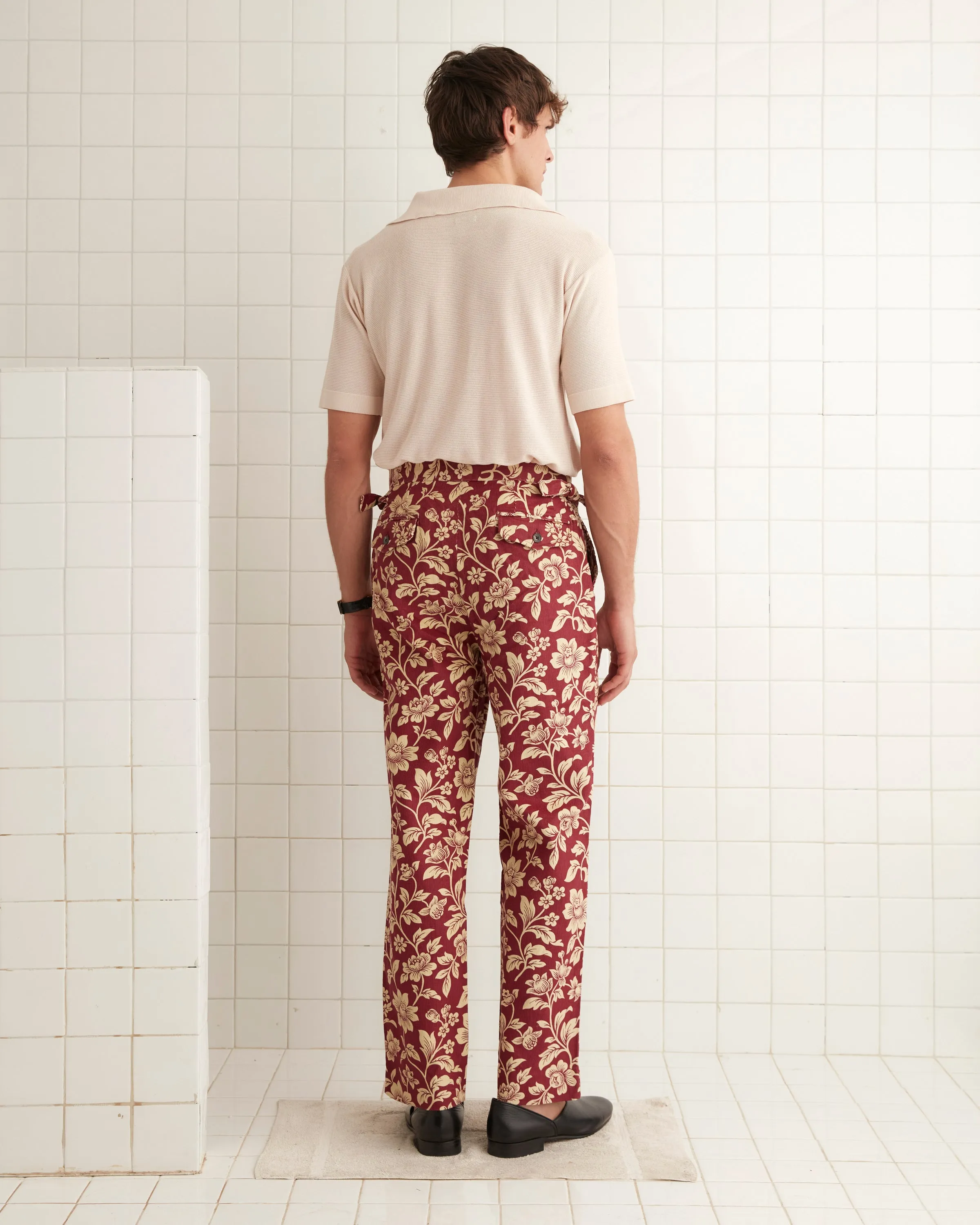 Floral Corduroy Trousers