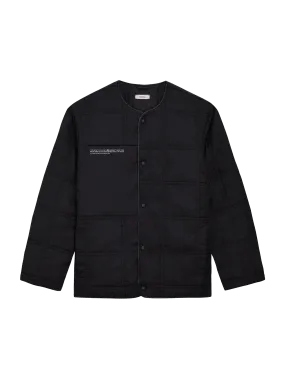 FLWRDWN™ Quilted Collarless Jacket—black