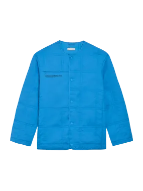 FLWRDWN™ Quilted Collarless Jacket—cerulean blue