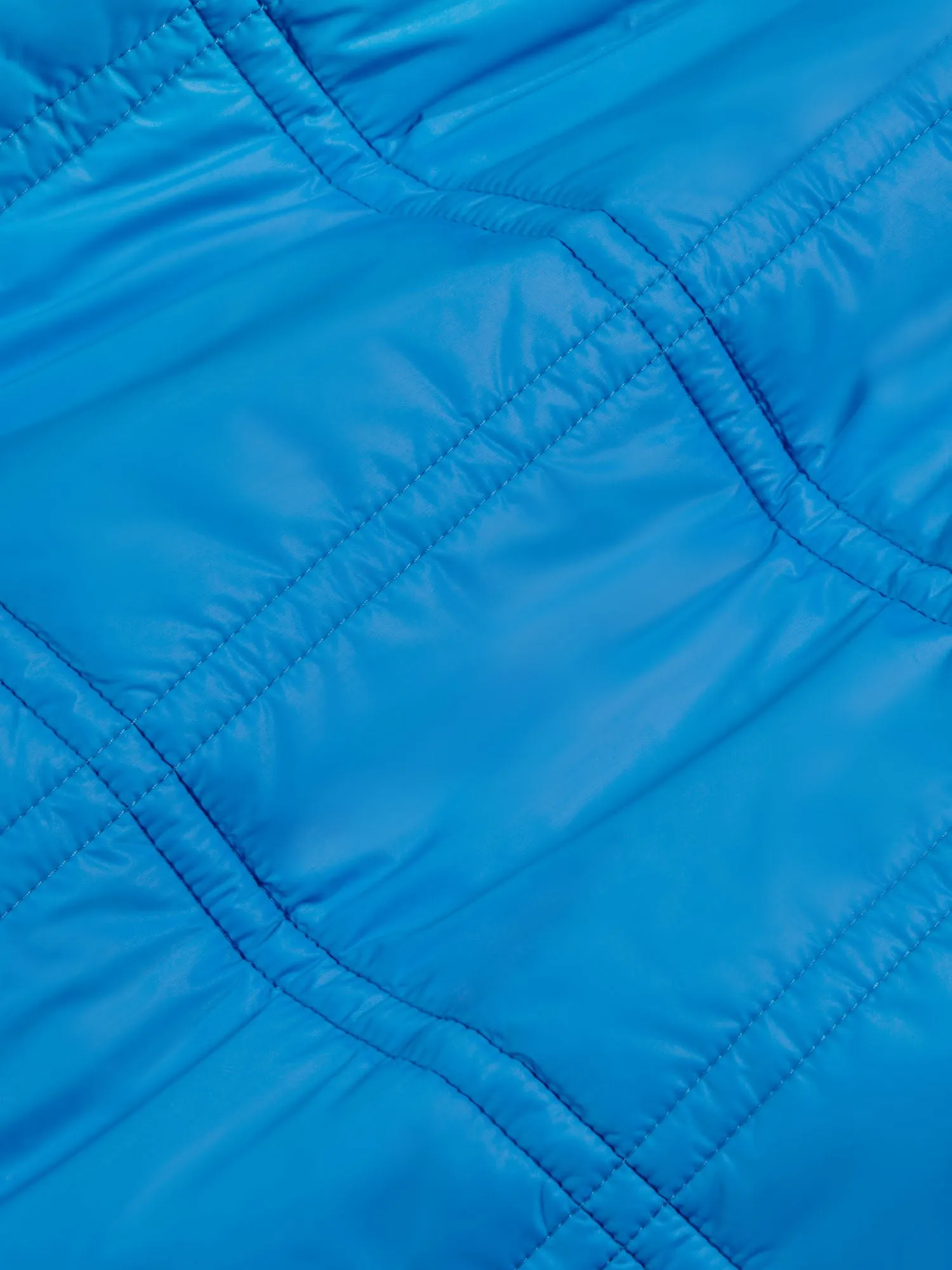 FLWRDWN™ Quilted Collarless Jacket—cerulean blue