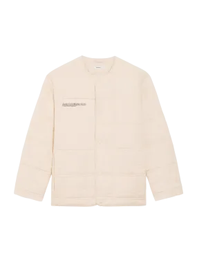 FLWRDWN™ Quilted Collarless Jacket—sand