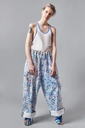 Foam Print "Burell" Wide Leg Trouser