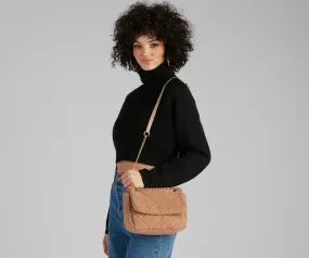 Fuzzy Extras Sherpa Quilted Crossbody