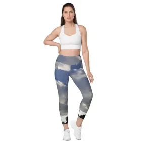 GG - Women's Leggings with pockets - Trees & clouds