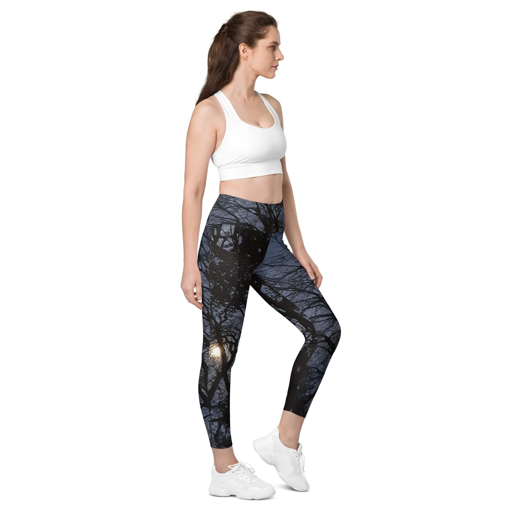 GG - Women's Leggings with pockets - Trees & Moon