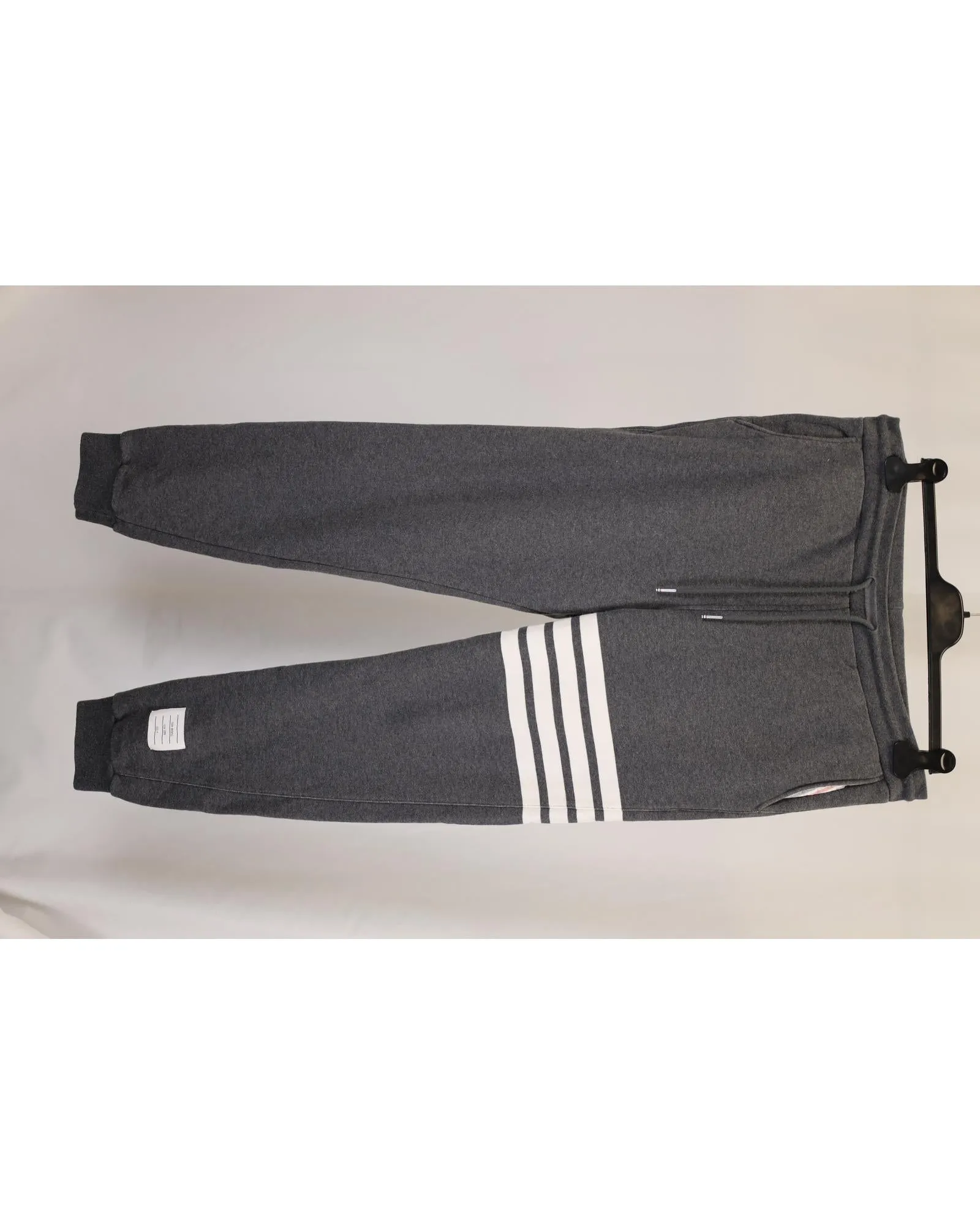 Grey Engineered 4 Bar Jersey Sweatpants in Cotton