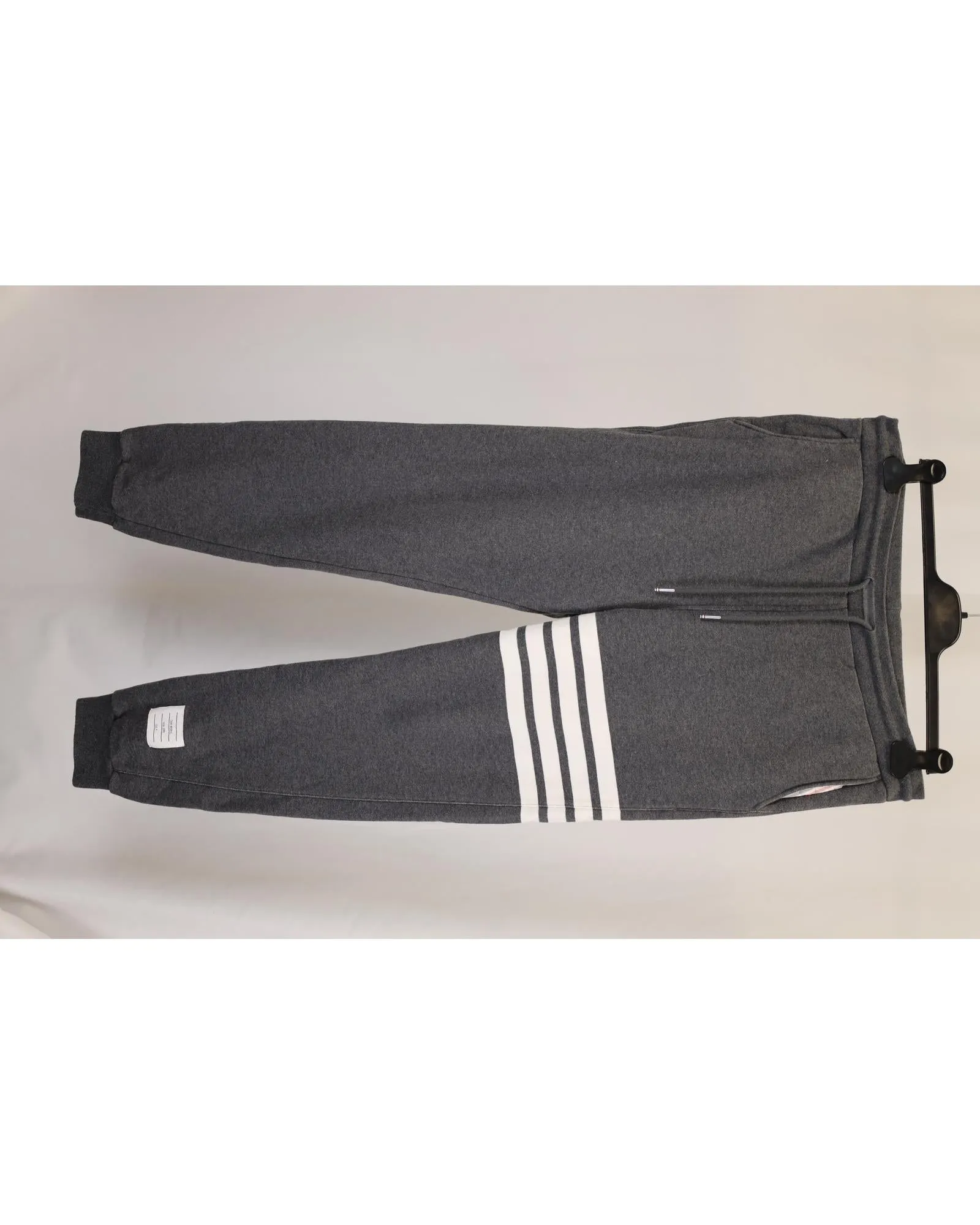 Grey Engineered 4 Bar Jersey Sweatpants in Cotton