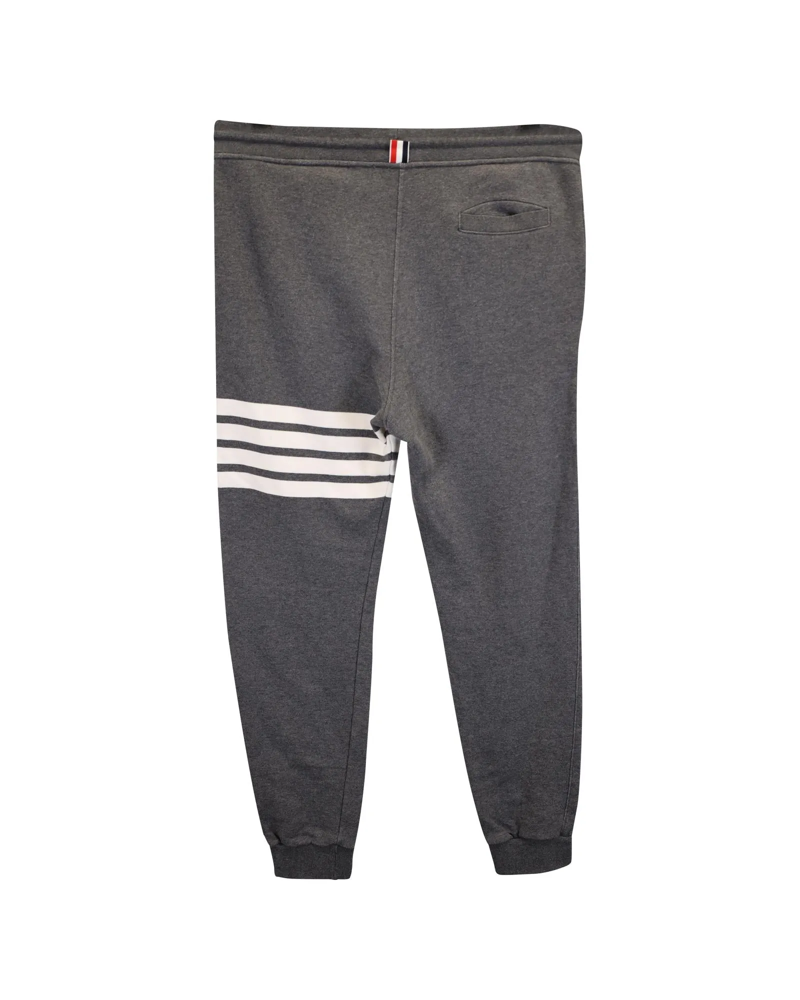 Grey Engineered 4 Bar Jersey Sweatpants in Cotton