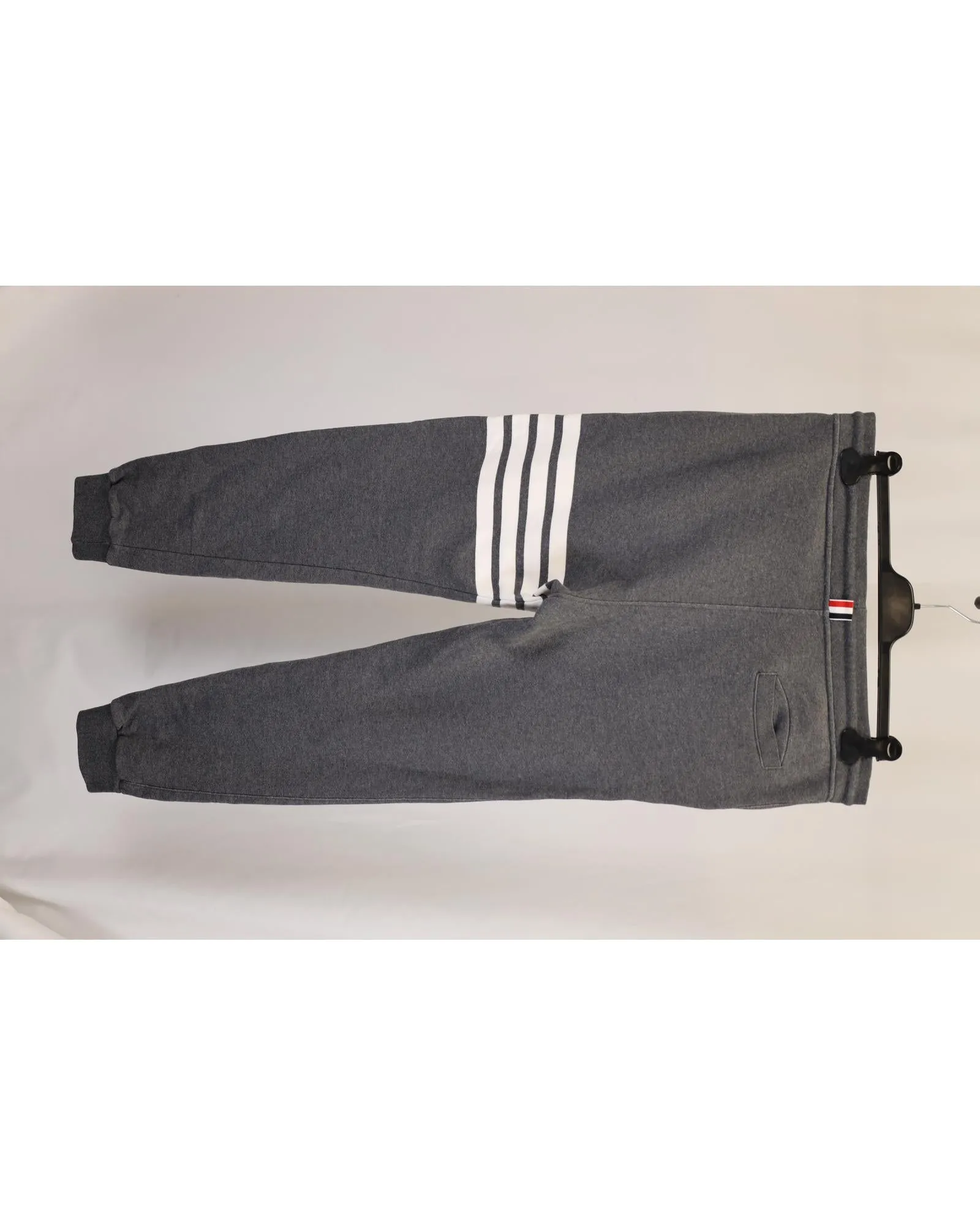 Grey Engineered 4 Bar Jersey Sweatpants in Cotton