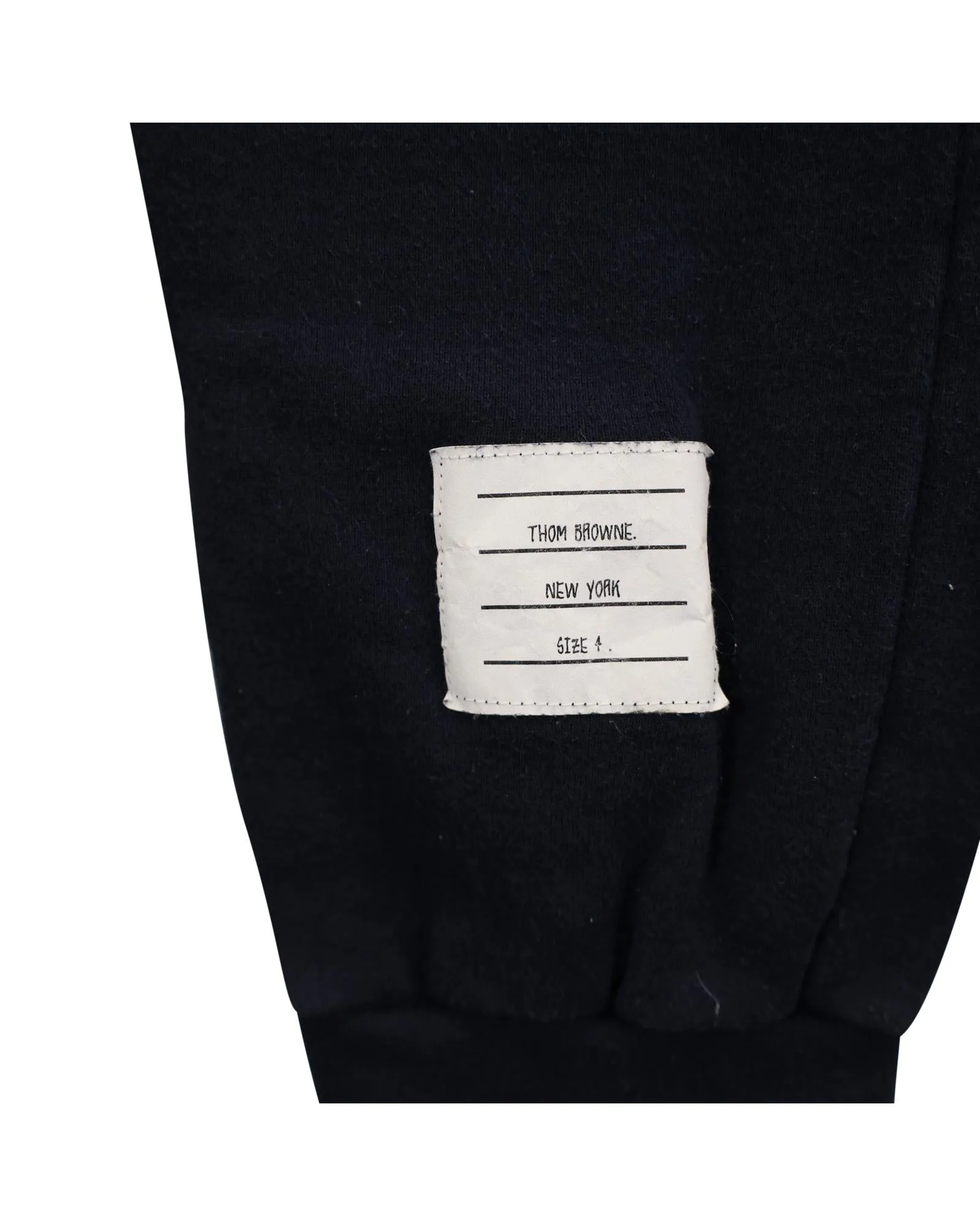 Grey Engineered 4 Bar Jersey Sweatpants in Navy Blue Cotton