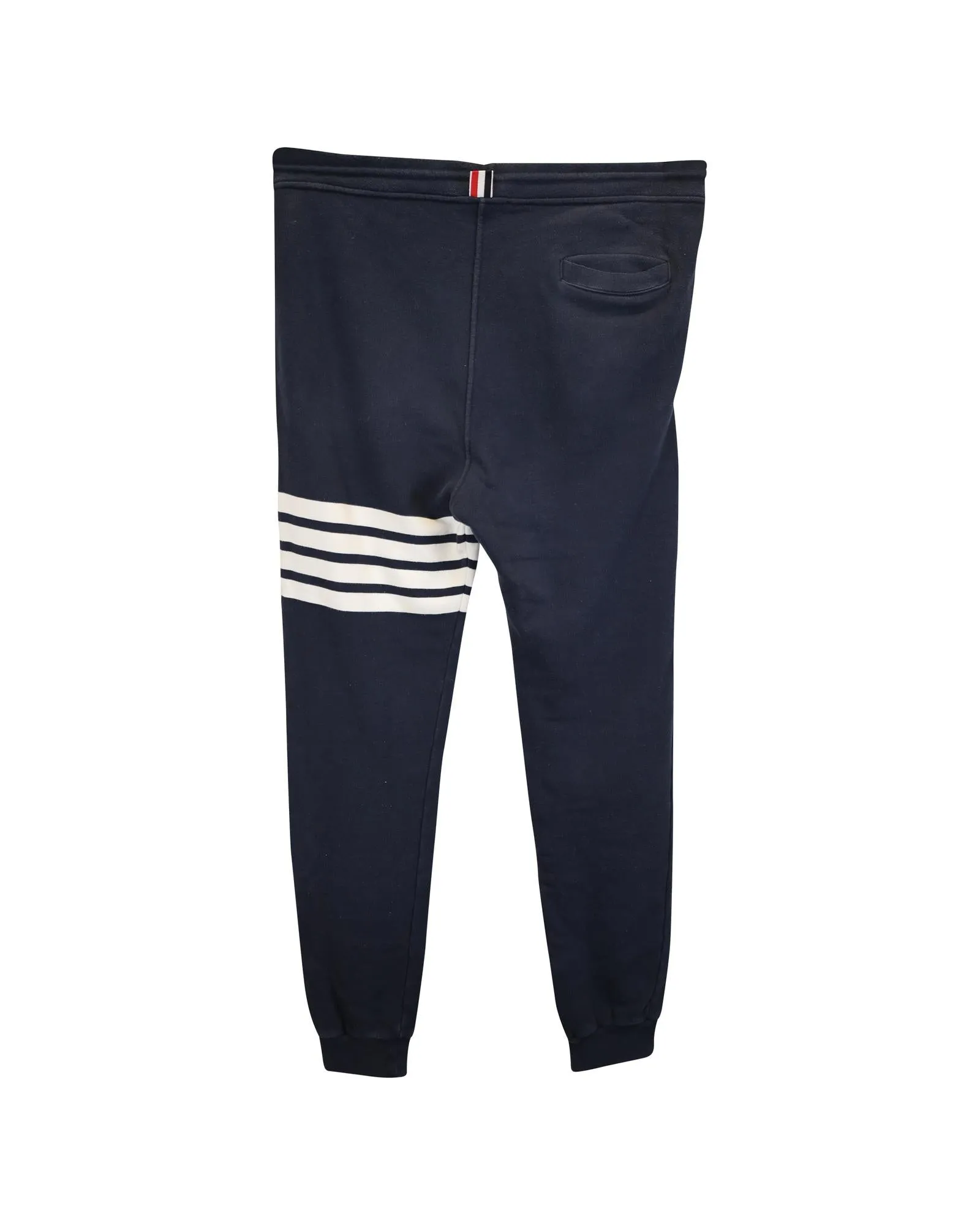 Grey Engineered 4 Bar Jersey Sweatpants in Navy Blue Cotton