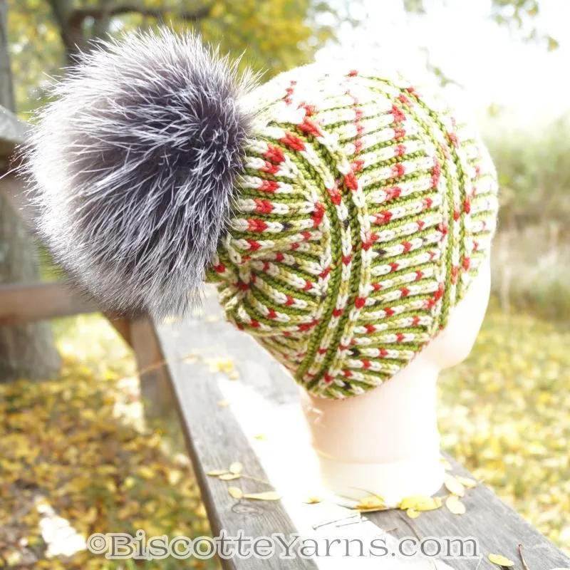 Hat Knitting Pattern | Spiral Brioche Hat