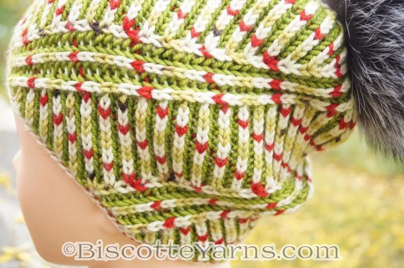 Hat Knitting Pattern | Spiral Brioche Hat