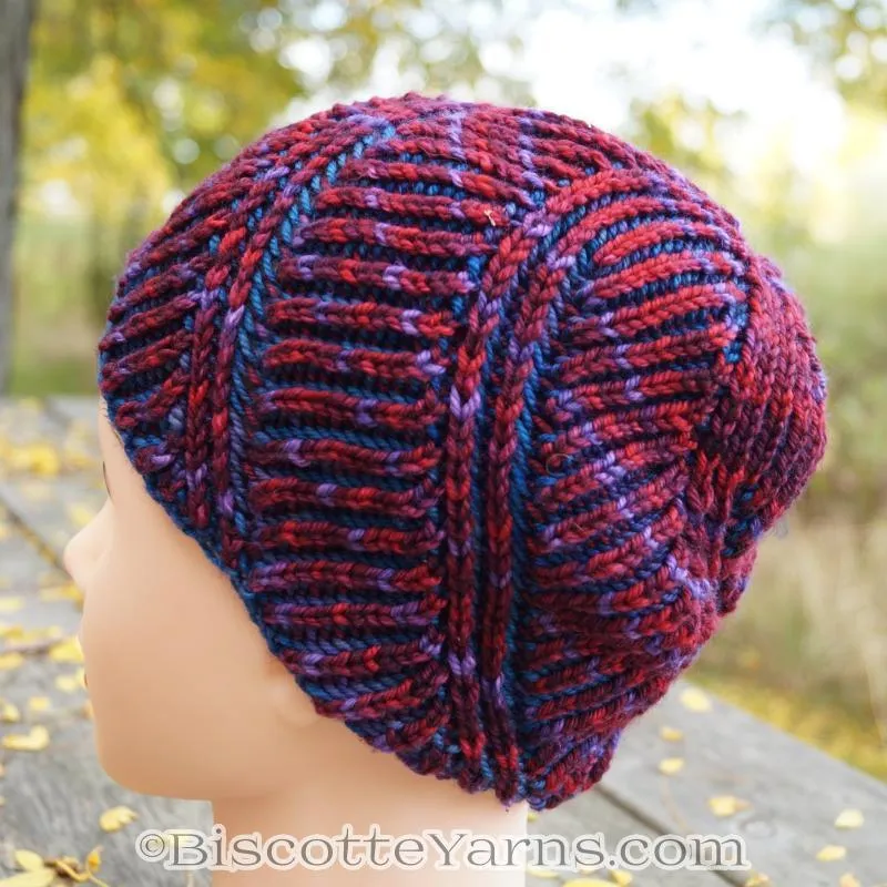 Hat Knitting Pattern | Spiral Brioche Hat