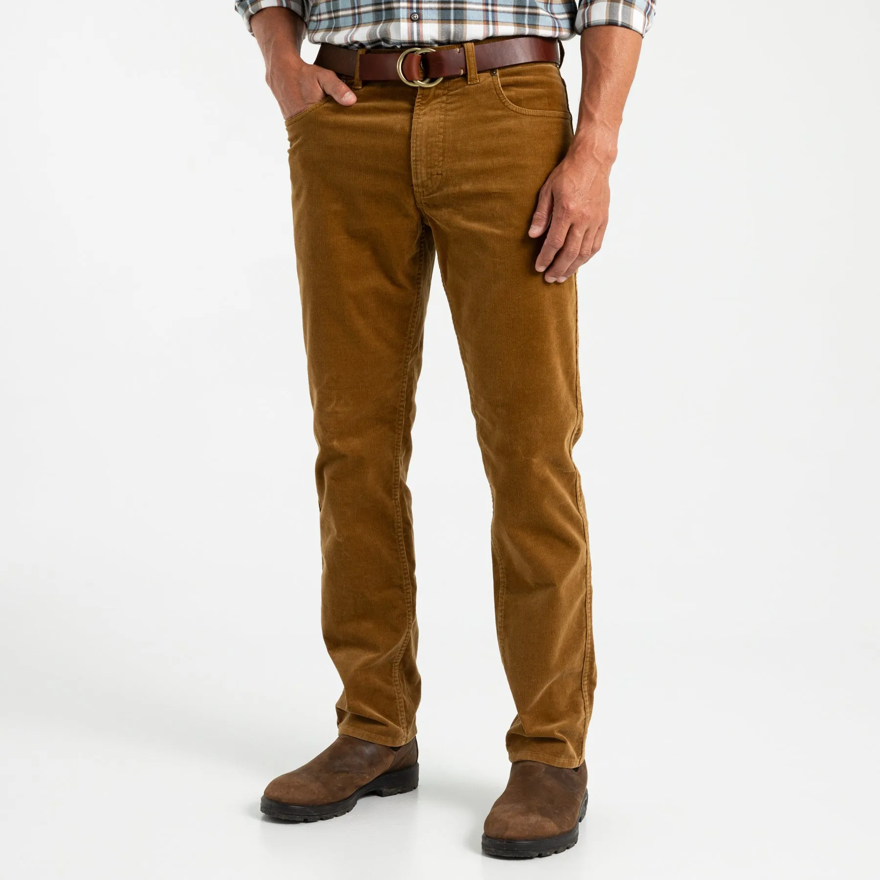 Holston Corduroy Five-Pocket - Dull Gold