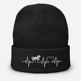 Horse Beanie Hat with Heartbeat