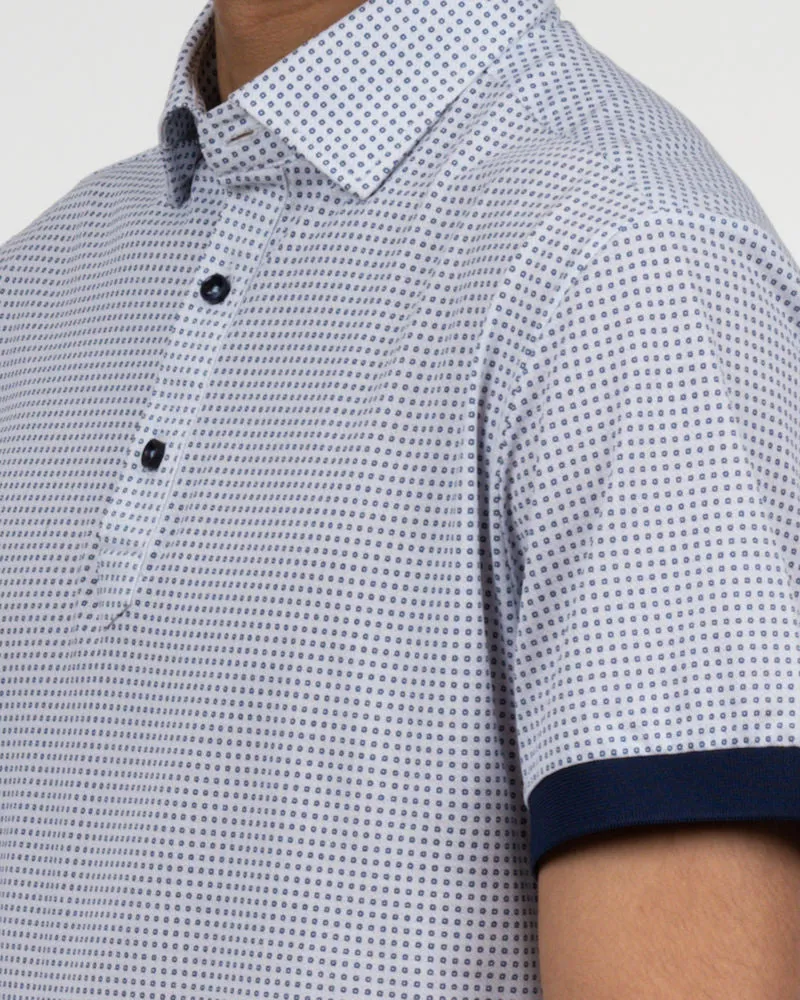 Indigo Bow Polo 131 Sky Blue Print