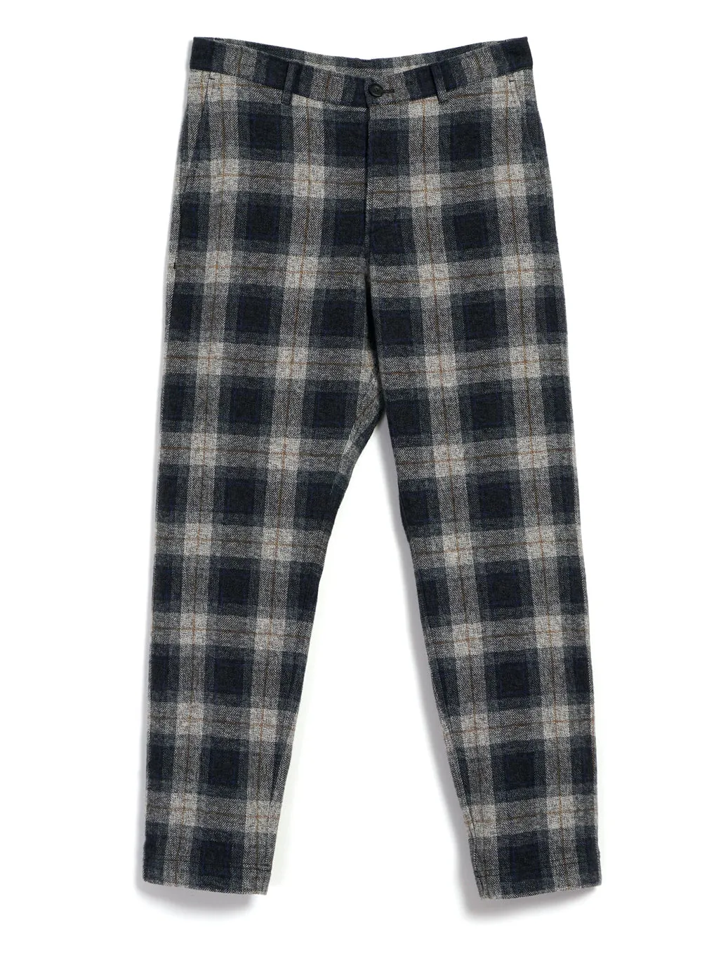 KEN 28-33-5 | Wide Cut Trousers | Blue Grey Checks