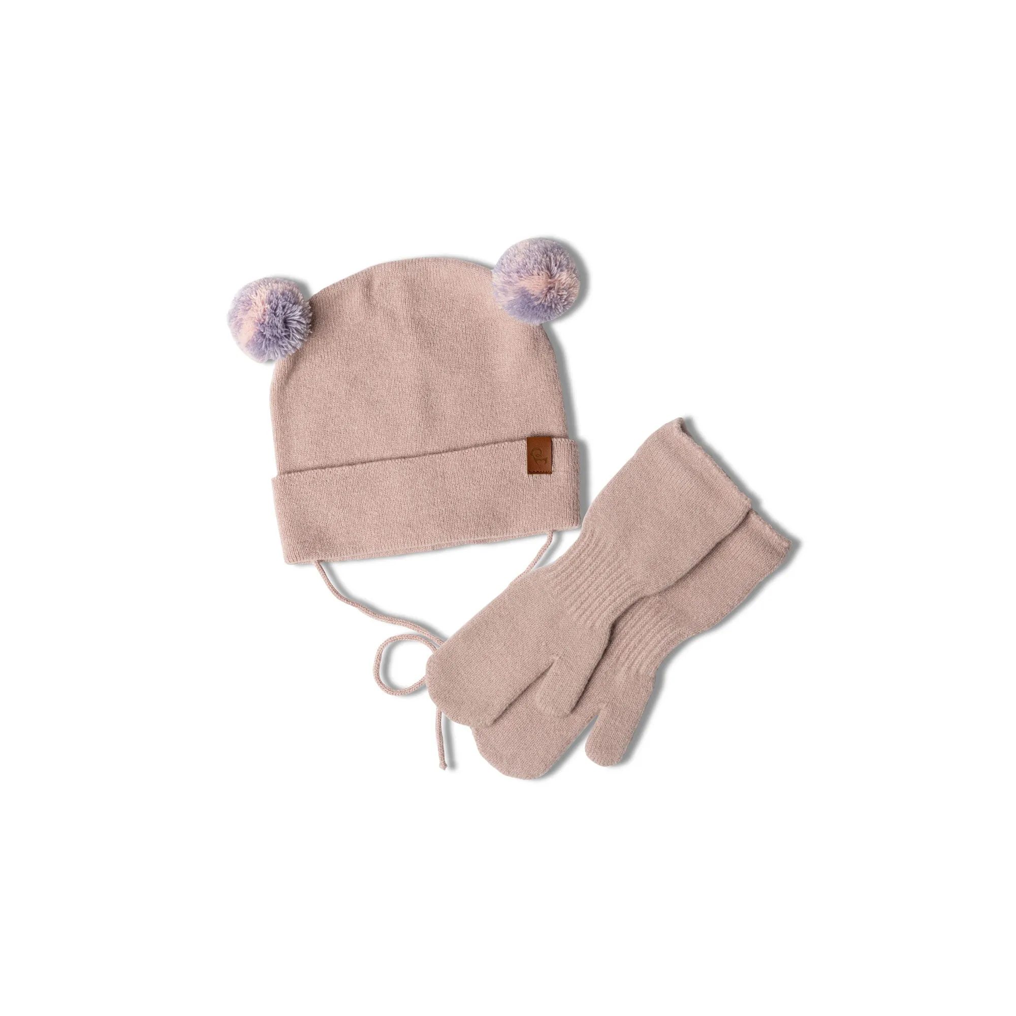 Knit Baby Beanie & Mittens 2-Piece